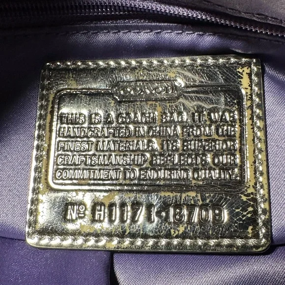 Coach Poppy Metallic Signature Bag - Picture 5 of 6